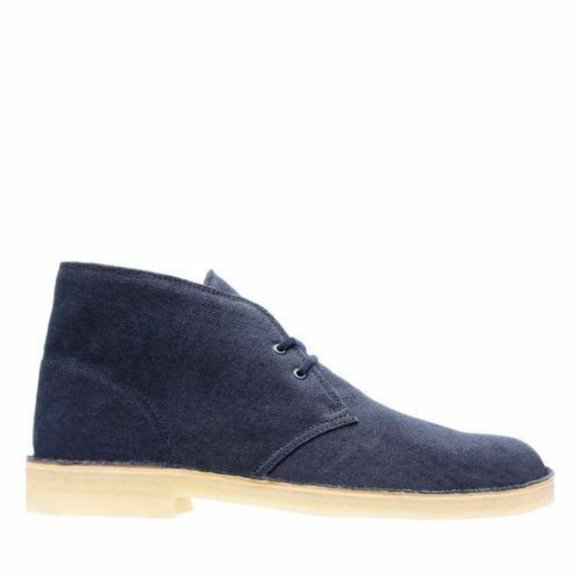 Clarks Originals Desert Boots Men's Navy Blue Fabric 26131980